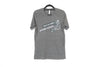 ROMS Diagonal logo - Grey or Black T-shirt