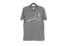 ROMS Diagonal logo - Grey or Black T-shirt